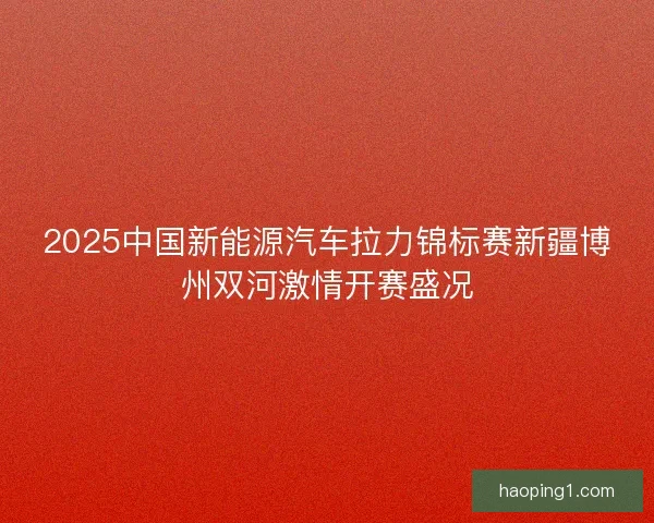 2025中国新能源汽车拉力锦标赛新疆博州双河激情开赛盛况